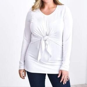 Latched Mama Long sleeve front knot nursing shirt